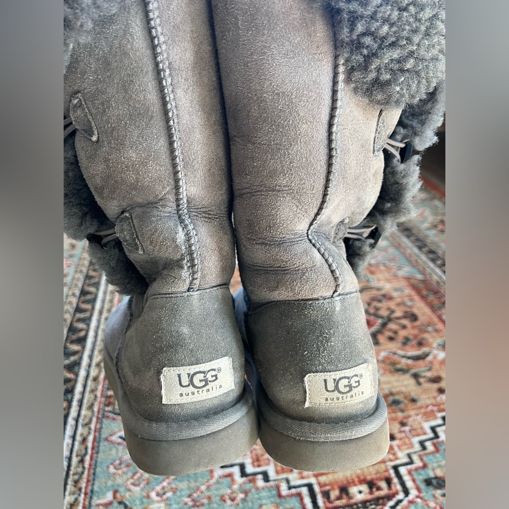 Ugg Tall Bailey 3 Button Boots Gray Size 7 - image 7
